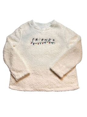 FRIENDS The Television Series Fleece White Pullover Sleepwear Top‎ Long Sleeve L